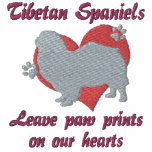 Tibetan Spaniels Leave Paw Prints embroidered shirts