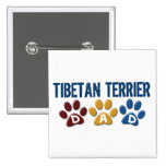 TIBETAN TERRIER Dad Paw Print 1 Buttons