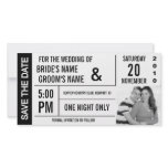 Ticket Design Save the Date Photo Card photo cards