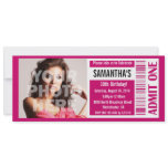 Ticket Invitations, Pink Ticket