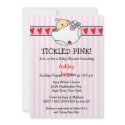 Tickled Pink Diaper Baby Girl Shower Invitations