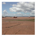 Tidal Moorings. Beached Boats. Devon UK. Photo Cut Out
