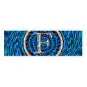 Tidal Spiral Blue Monogram F business cards