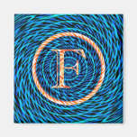 Tidal Spiral Blue Monogram F Magnets