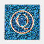 Tidal Spiral Blue Monogram Q Magnets