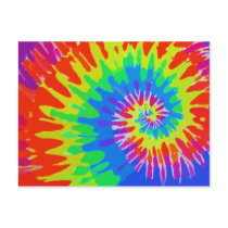 Tie-Dye Cartoon Postcard
