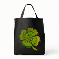 Tie Dye Clover Tote Bag