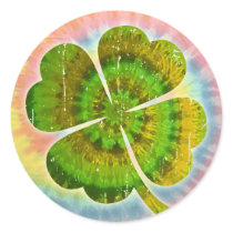 Tie Dye Clover Sticker