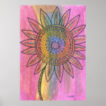 Tie Dye Flower Poster posters