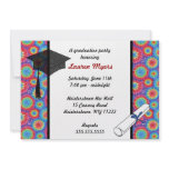Tie Dye Graduation Cap Diploma 2011 Invite invitations