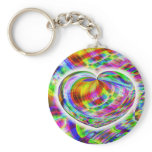 Tie-Dye Heart Keychain