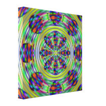 Tie Dye Hippie Kaleidoscaope Swirls Gallery Wrapped Canvas
