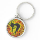 Tie Dye Kokopelli Key Chain keychains