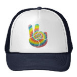 Tie Dye Peace Hand Trucker Hats