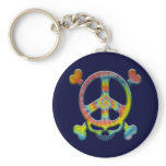 Tie-Dye Peace Pirate keychains