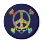 Tie-Dye Peace Pirate magnets