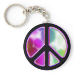 Tie Dye Peace Sign Designs keychains