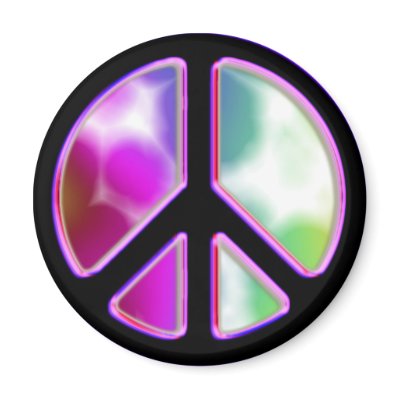 Tie Dye Peace Sign Designs Refrigerator Magnets by MidnightDreamer