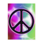 Tie Dye Peace Sign Designs postcards