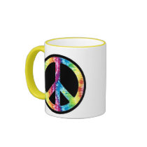Tie Dye Peace Sign mug