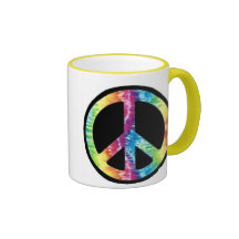Tie Dye Peace Sign mug