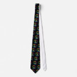 Tie dye peace sign tie
