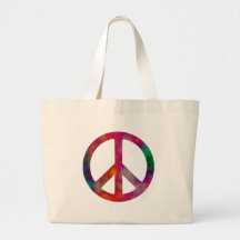 Tie Dye Peace Symbol Bag