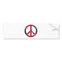 Tie Dye Peace Symbol bumper stickers