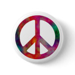 Tie Dye Peace Symbol buttons