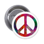 Tie Dye Peace Symbol Buttons