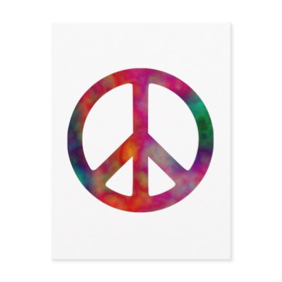 Tie Dye Peace Symbol Post Card by original_designs