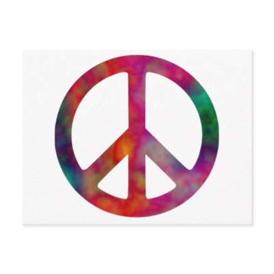 Tie Dye Peace Symbol Postcards by original_designs
