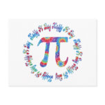 Tie Dye Pi Day Tees and Gifts postcards