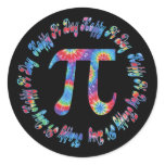 Tie Dye Pi Day Tees and Gifts stickers