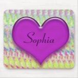 Tie Dye Purple Heart mousepads