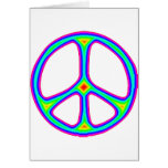 Tie Dye Rainbow Peace Sign 60's Hippie Love cards