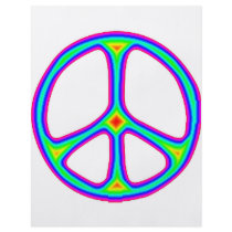 Tie Dye Rainbow Peace Sign 60's Hippie Love