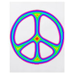Tie Dye Rainbow Peace Sign 60's Hippie Love flyers