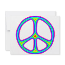 Tie Dye Rainbow Peace Sign 60's Hippie Love