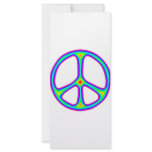 Tie Dye Rainbow Peace Sign Hippie Promo Rack Cards rack cards