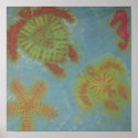 Tie Dye Sea Turtle Horse Star Fish posters