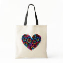 Tie Dye Skull Heart bags