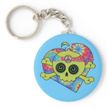 Tie Dye Skull keychains