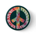 Tie-Dye Stencil Peace buttons