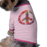 Tie-Dye Stencil Peace pet clothing