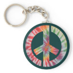 Tie-Dye Stencil Peace keychains