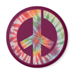 Tie-Dye Stencil Peace magnets