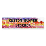 Tie Dye Watercolor Painting Background bumper stickers