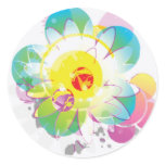 Tie Dyed Flowers stickers