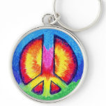 Tie~Dyed Peace keychains